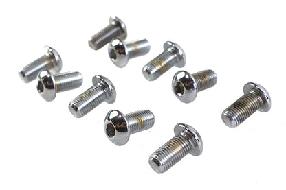 Allen Button Head Screws Chrome 3/8 X 3/4