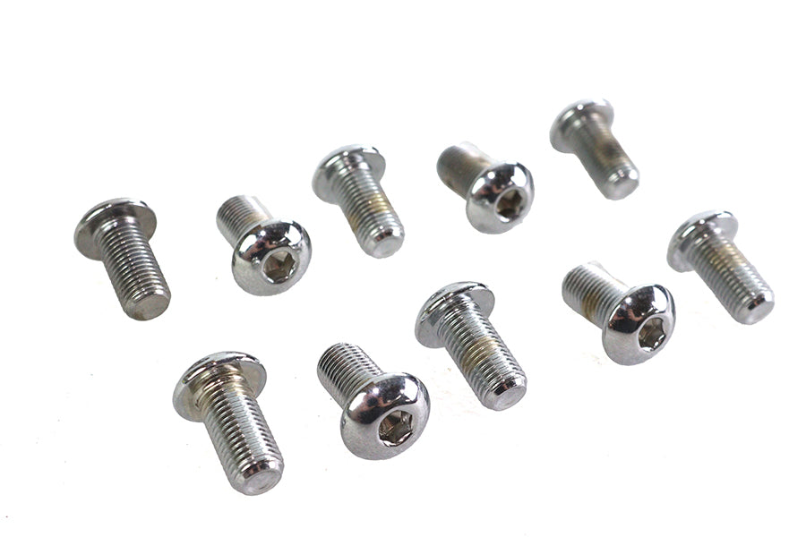 Allen Button Head Screws Chrome 3/8 X 3/4