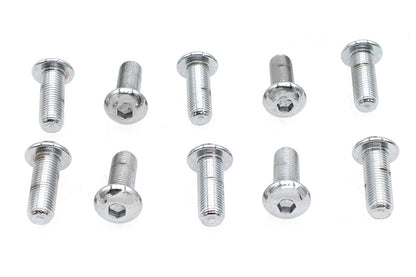 Allen Button Head Screws Chrome 3/8 X 1