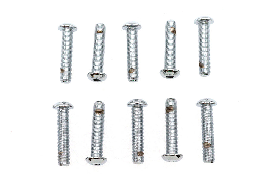 Allen Button Head Screws Chrome 3/8 X 1-3/4