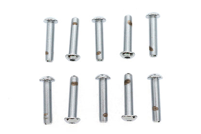 Allen Button Head Screws Chrome 3/8 X 1-3/4