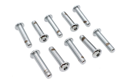 Allen Button Head Screws Chrome 3/8 X 1-3/4
