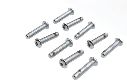 Allen Button Head Screws Chrome 3/8 X 1-3/4