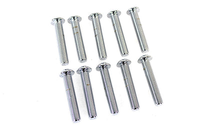 Allen Button Head Screws Chrome 3/8-24 X 2