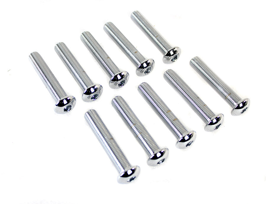 Allen Button Head Screws Chrome 3/8-24 X 2