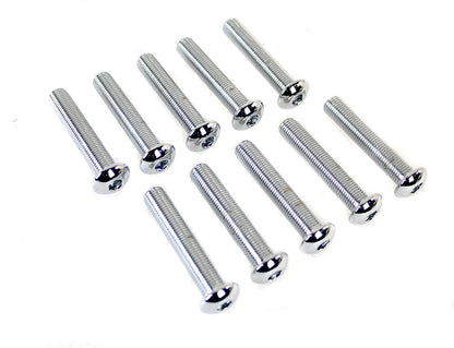 Allen Button Head Screws Chrome 3/8-24 X 2