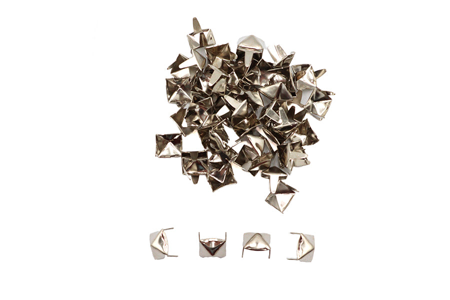 3/8 Pyramid Saddlebag Spots Bright Nickel