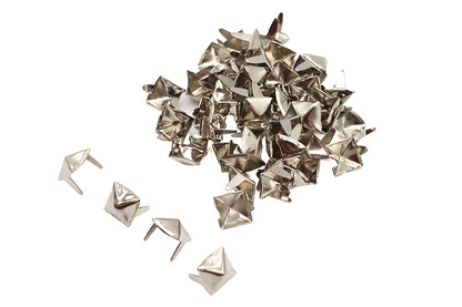 3/8 Pyramid Saddlebag Spots Bright Nickel
