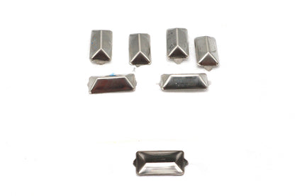 3/4 Oblong Bevel Saddlebag Spots Nickel