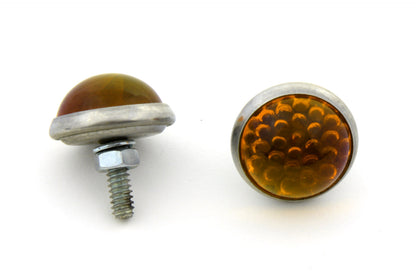 License Plate Frame Reflectors Amber Glass