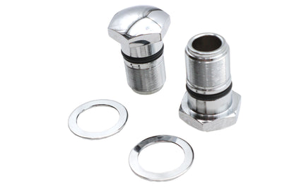 35mm Fork Tube Plug Set Chrome