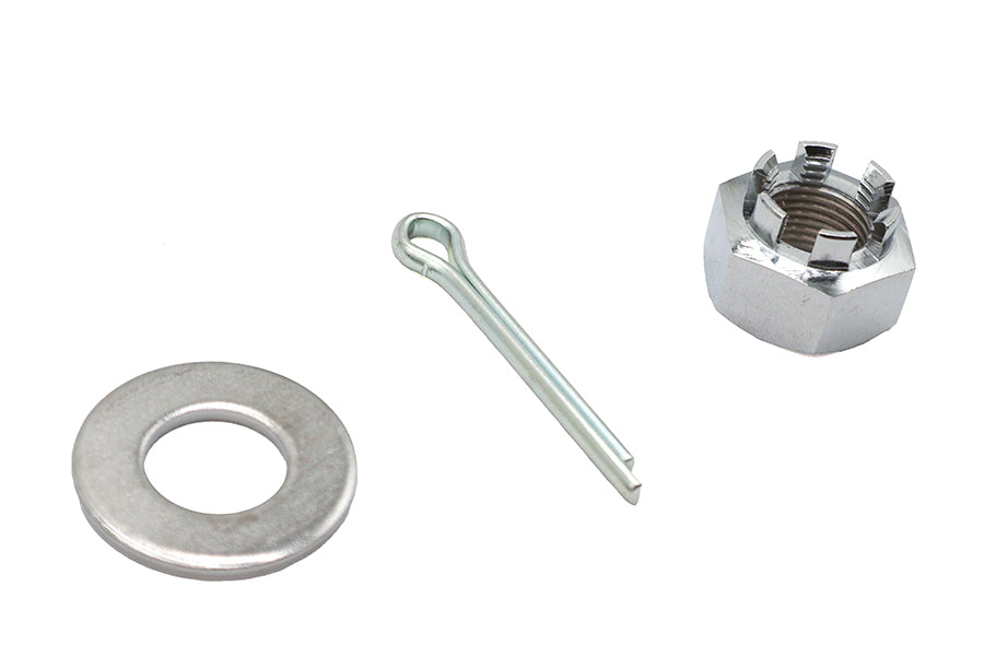 Chrome Axle Nut Kit Castle Style 5/8 - 18 UNF
