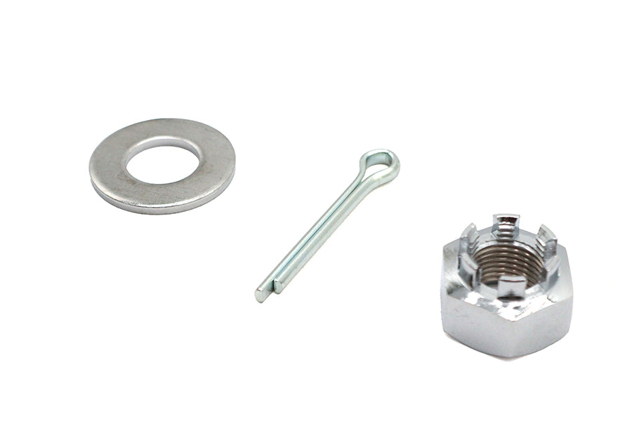 Chrome Axle Nut Kit Castle Style 5/8 - 18 UNF