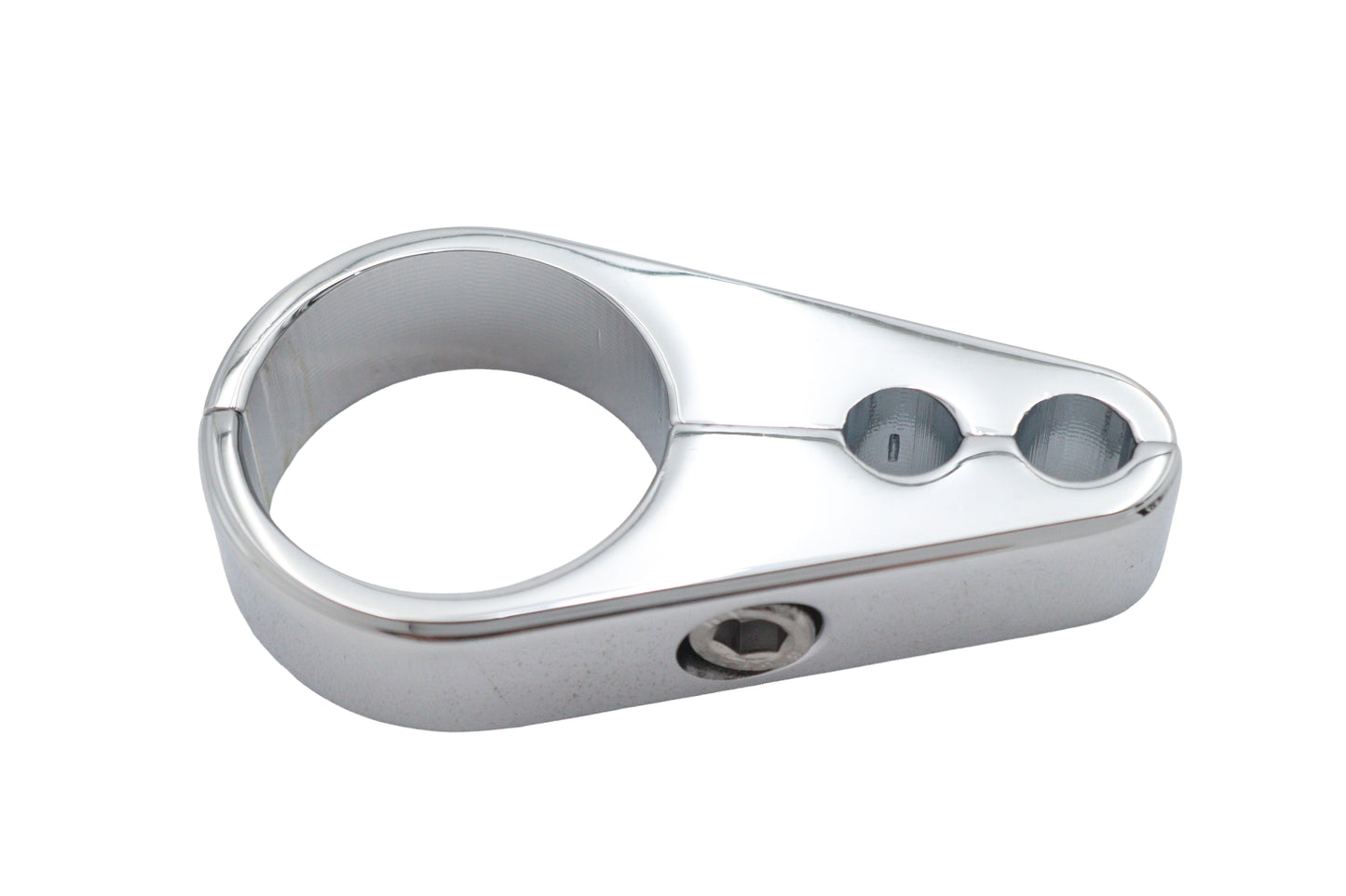 Dual Throttle Cable Clamp Chrome