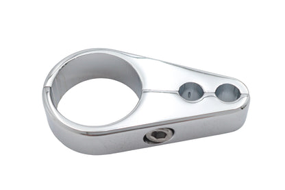 Dual Throttle Cable Clamp Chrome
