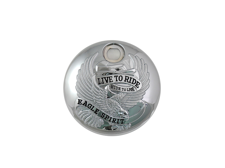 Chrome with Live to Ride" FLT Fuel Tank Console Door
