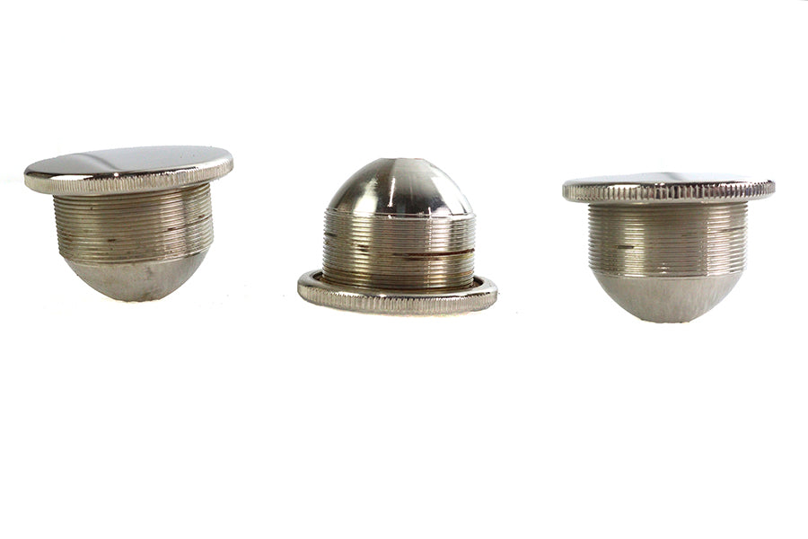 JD Gas Cap Set Vented Nickel Plated