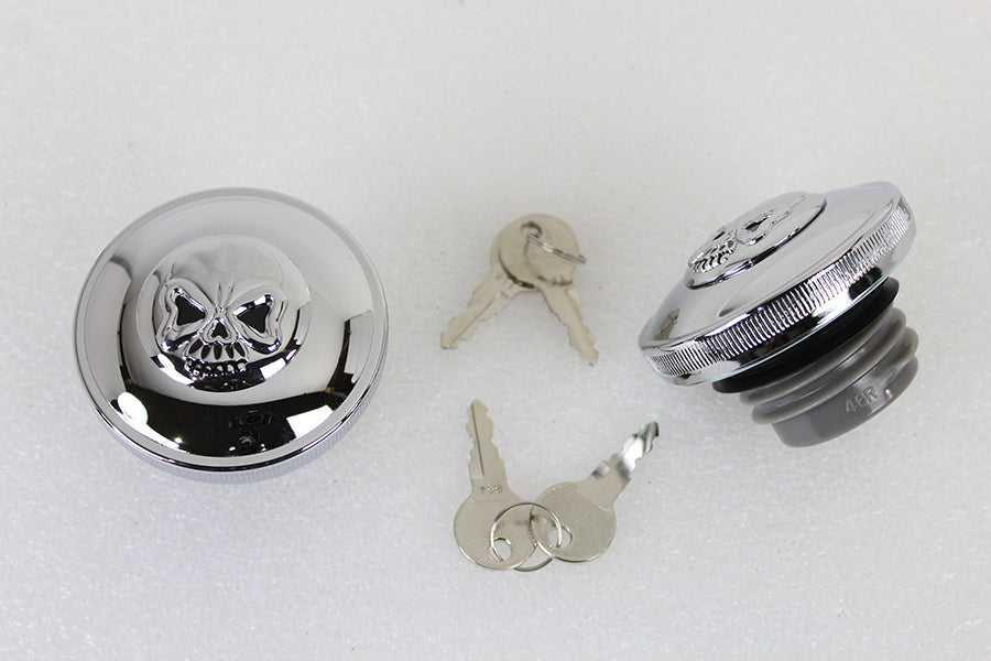 Keyed Gas Cap Set Vented and Non-Vented Chrome
