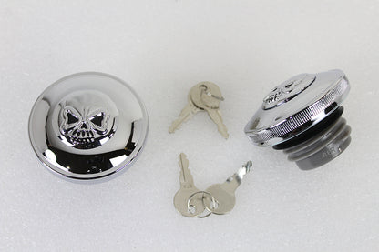 Keyed Gas Cap Set Vented and Non-Vented Chrome