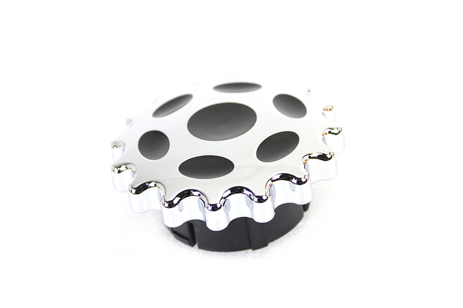 Sprocket Gas Cap Non-Vented Chrome