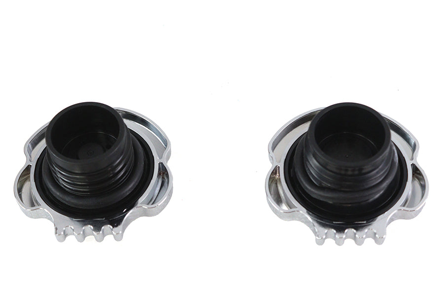 Skull Style Gas Cap Set Chrome