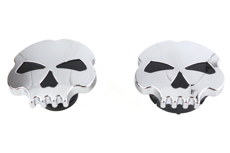 Skull Style Gas Cap Set Chrome