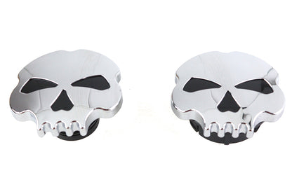 Skull Style Gas Cap Set Chrome