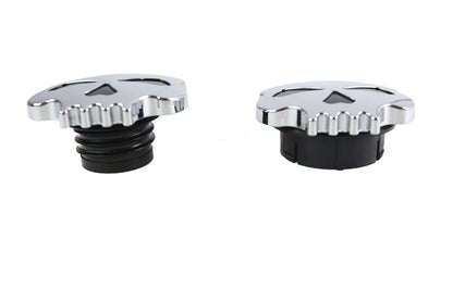 Skull Style Gas Cap Set Chrome