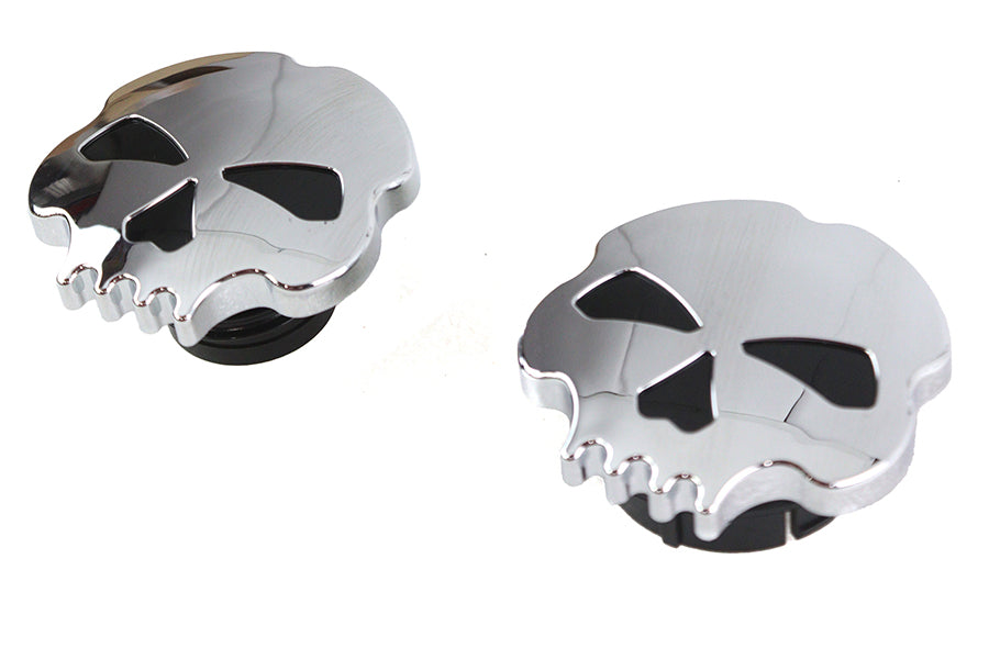 Skull Style Gas Cap Set Chrome