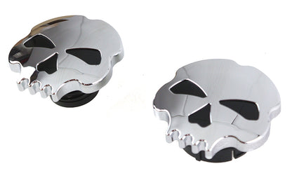 Skull Style Gas Cap Set Chrome