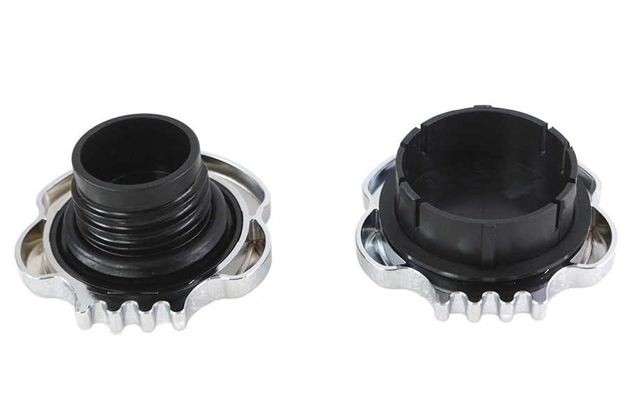 Skull Style Gas Cap Set Chrome
