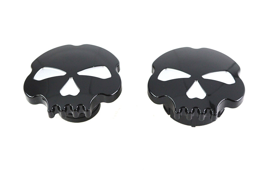 Skull Style Gas Cap Set Black
