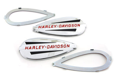 Gas Tank Emblems with Red Lettering