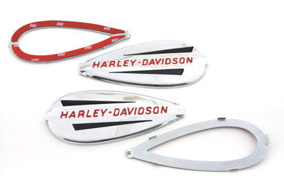 Gas Tank Emblems with Red Lettering