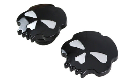 Skull Style Gas Cap Set Vented and Non-Vented Black