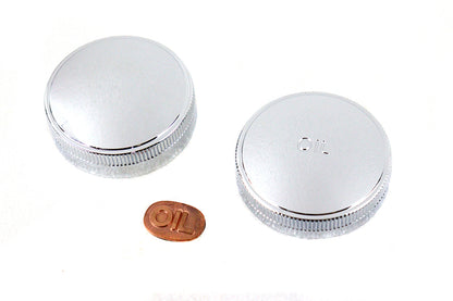 45 W/G Gas and Oil Cap Set Chrome