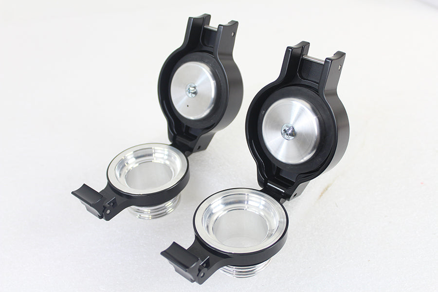 Flip Up Gas Cap Set Black