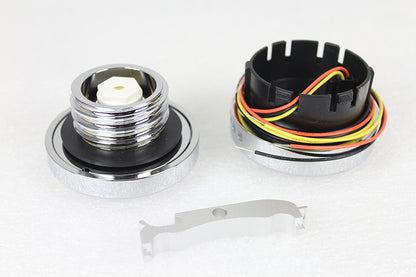 Chrome LED Smooth Style Fuel Gauge and Filler Cap Set