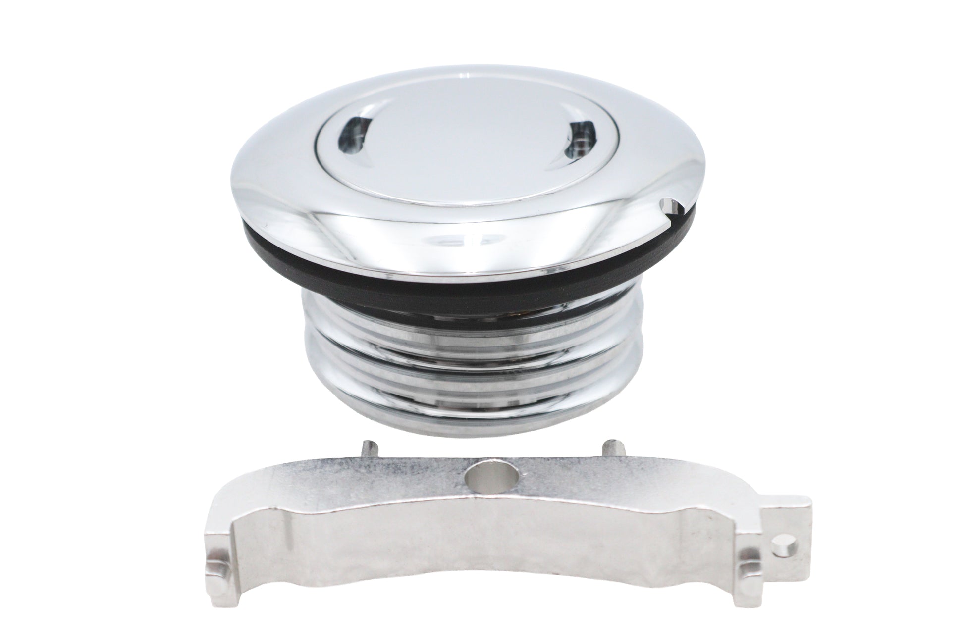 Chrome Low Profile Locking Gas Cap Non-Vented