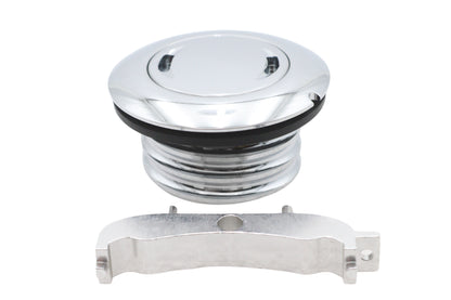 Chrome Low Profile Locking Gas Cap Non-Vented