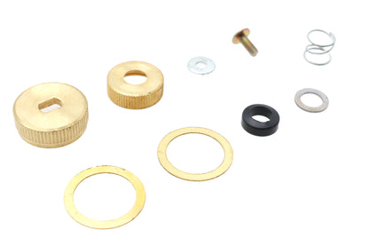 Petcock Shut Off Knob and Collar Set Brass