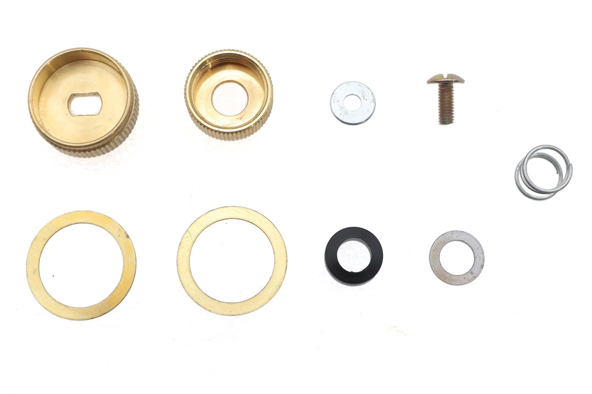 Petcock Shut Off Knob and Collar Set Brass