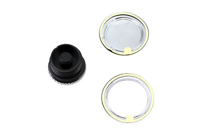 Flush Mount Gas Cap & Left Side Tank Cap Kit Chrome