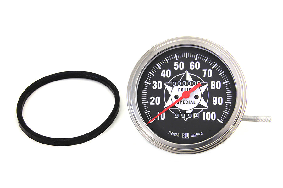 Speedometer with 2:1 Ratio and Red Needle