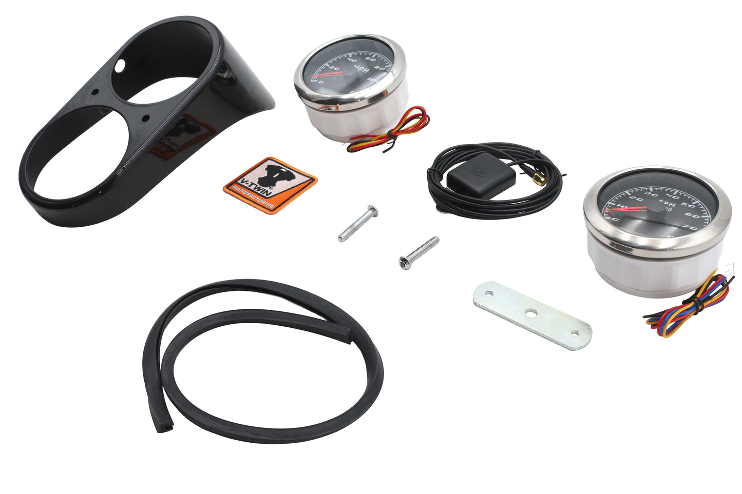 GPS Speedometer and Tachometer Dash Kit Black