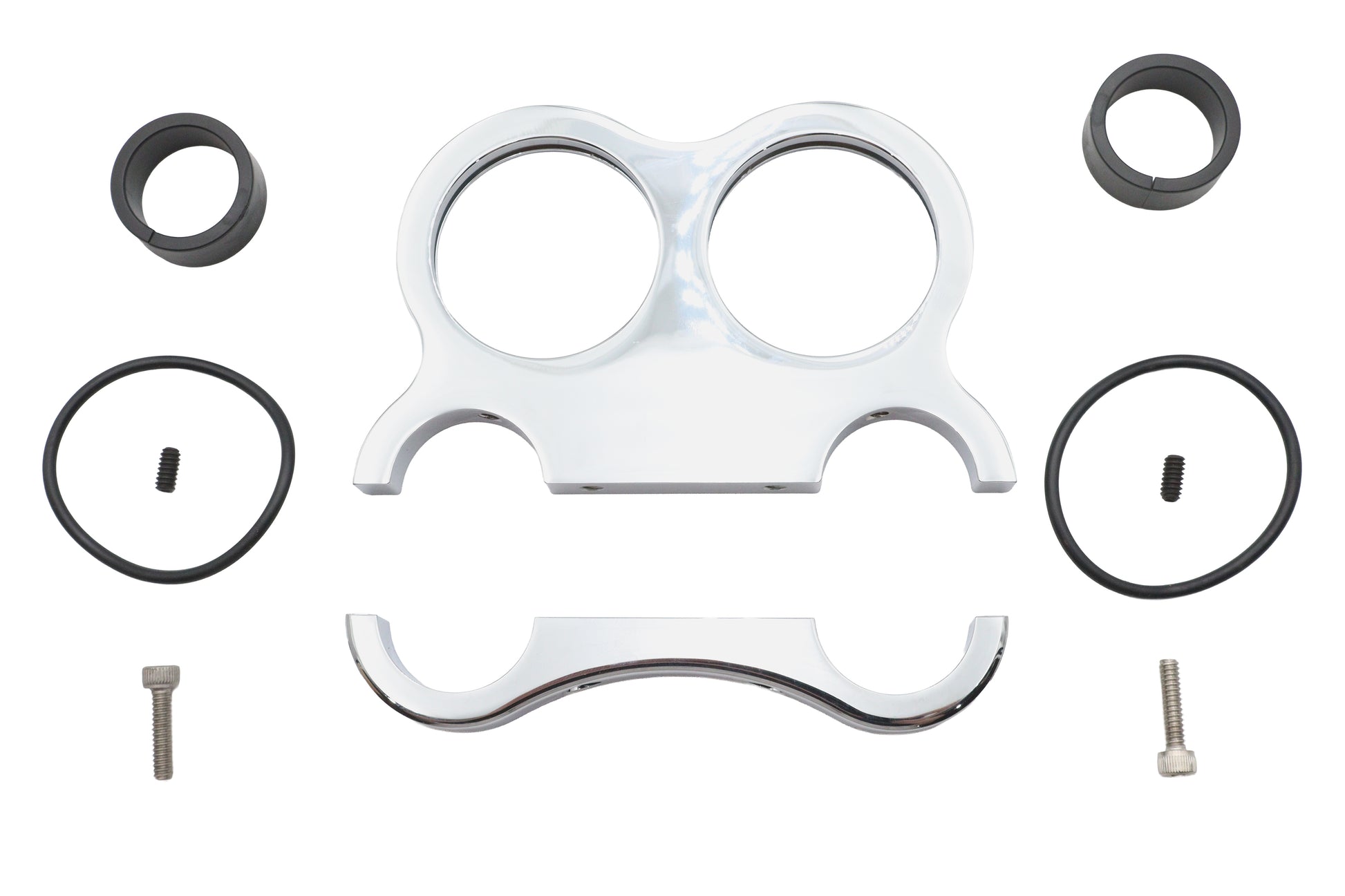 Chrome Billet 48mm Dual Gauge Mount