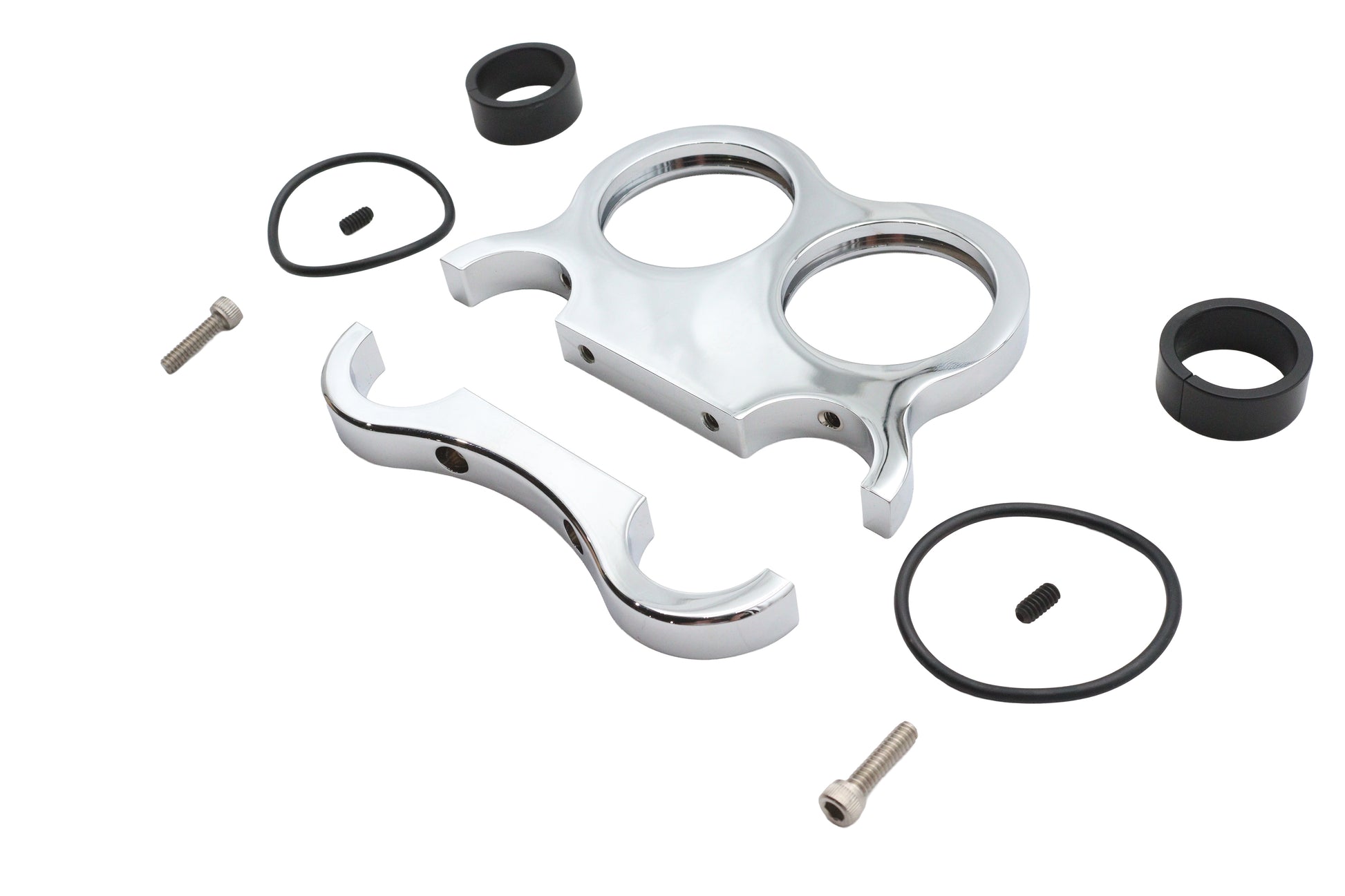Chrome Billet 48mm Dual Gauge Mount