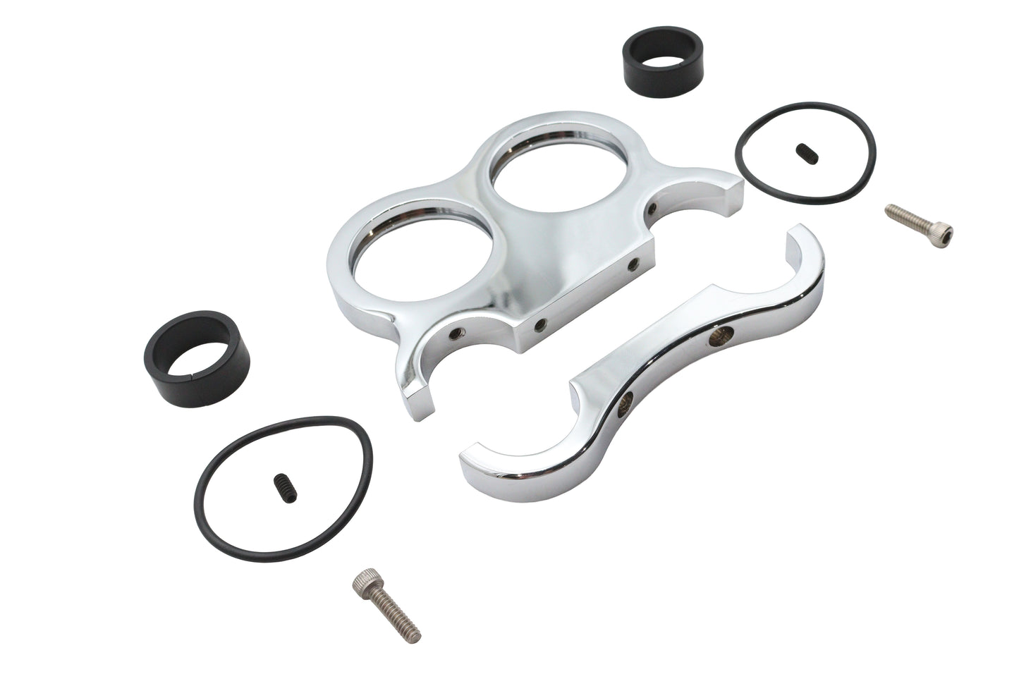 Chrome Billet 48mm Dual Gauge Mount