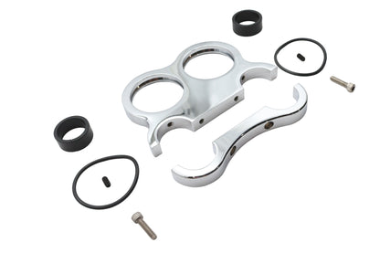 Chrome Billet 48mm Dual Gauge Mount