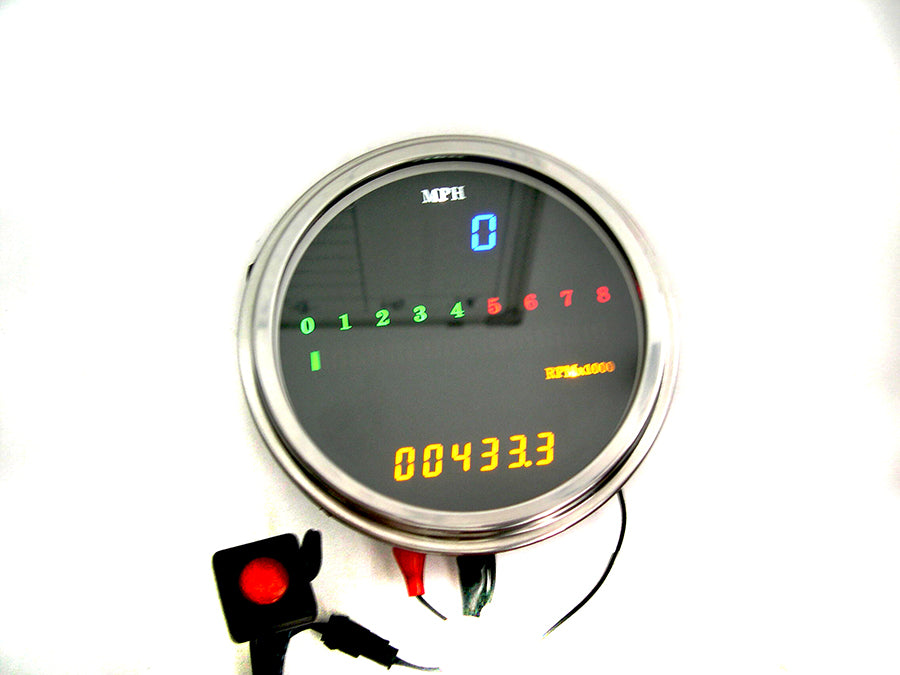 LED Digital Speedometer and Tachometer Assembly